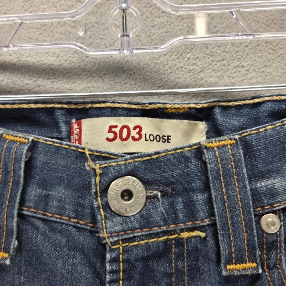 Vintage Levis Engineered Jeans Mens 31x32 503 Loose Buckle‎ Back Flap Pocket